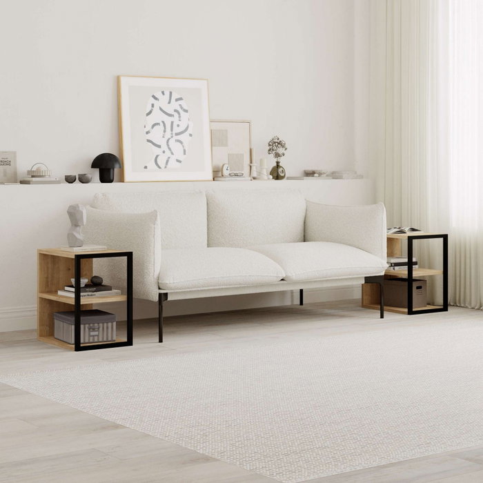 Hanah Home Echo - Conjunto de mesas auxiliares Roble zafiro Hanah Home Echo - Conjunto de mesas auxiliares Roble zafiro